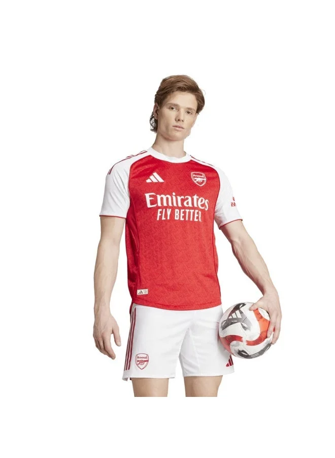 اديداس قميص رجالي أحمر بأكمام قصيرة